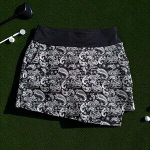 HEAD Black White Asymmetrical Golf Tennis Skort Size Medium